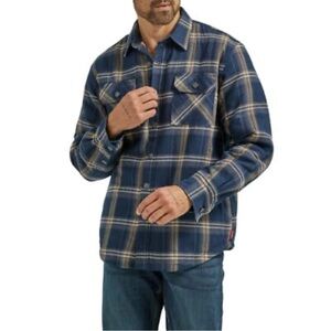 Wrangler Navy Checkered Shirt Jacket      Size L     Great Condition